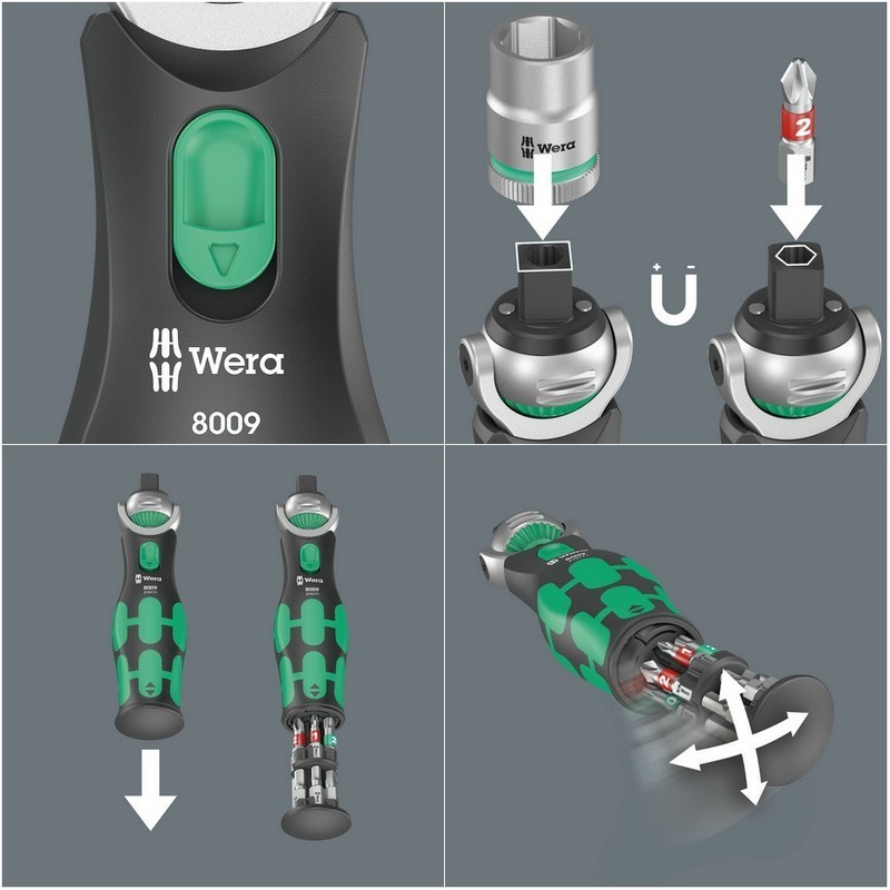 Wera 8009 Zyklop Pocket Emperyal Cırcır Lokma Bits Set 2 18P 05004283001