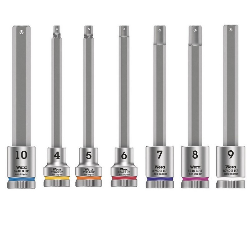 Wera 8740 B HF 3/8" Zyklop Hex/Alyan Uçlu Lokma Bits Seti 7P 05003180001