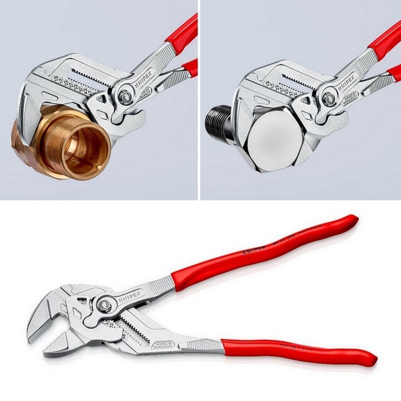 Knipex 8603300 Düz Çene Ayarlı Fort Pense 300mm