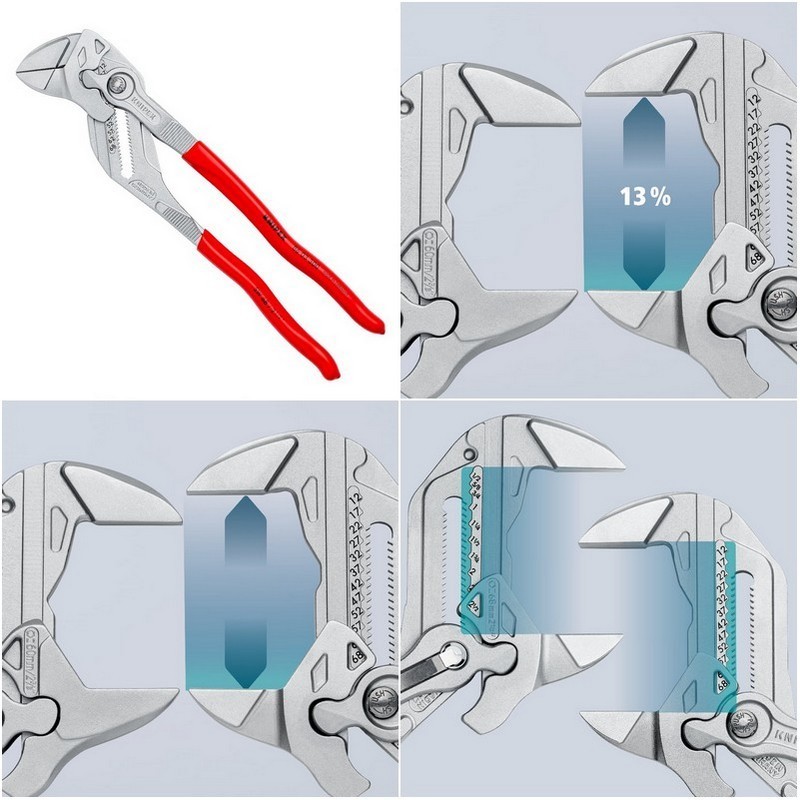 Knipex 8603300 Düz Çene Ayarlı Fort Pense 300mm