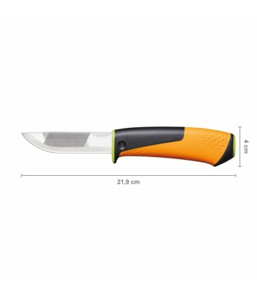 Fiskars 1023619 Ağır İş Kılıflı Entegre Bilemeli Bıçak