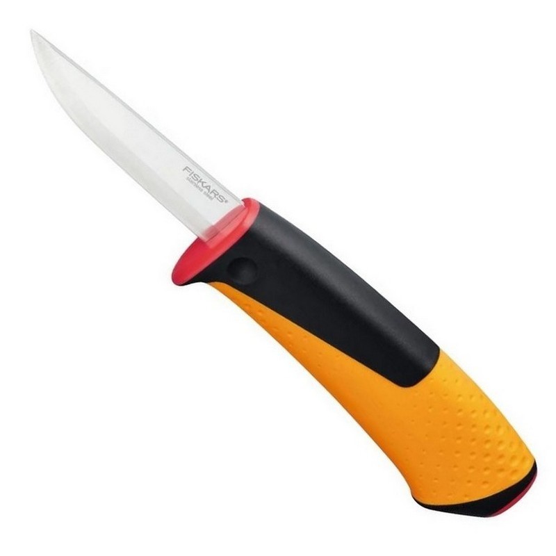 Fiskars 1023620 Ağır İş Kılıflı Entegre Bilemeli Bıçak