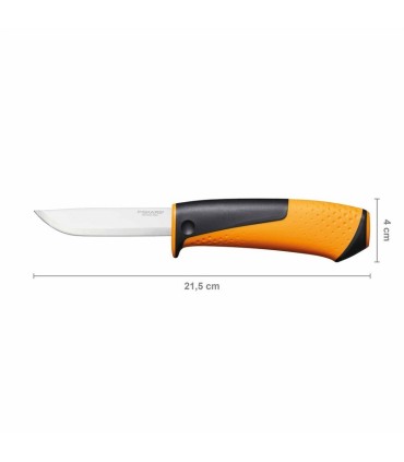 Fiskars 1023620 Ağır İş Kılıflı Entegre Bilemeli Bıçak