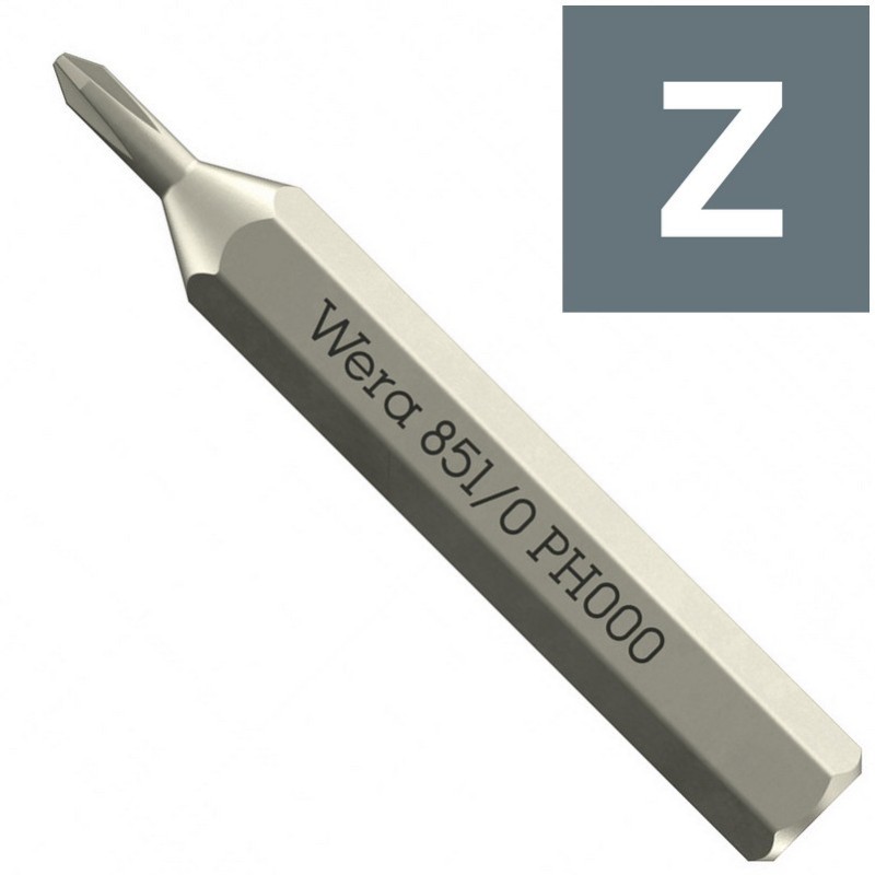 Wera 851/0 Micro 4mm Yıldız Bits 30mm PH000 05058119001