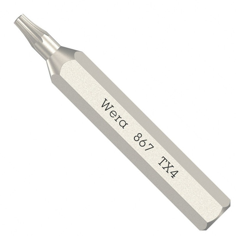 Wera 867/0 Micro 4mm Torx Bits 30mm TX4 05058102001