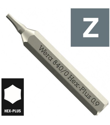 Wera 840/0 Micro 4mm HexPlus Bits 0.9x30mm 05058108001