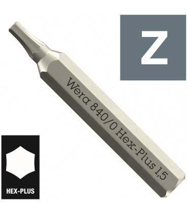 Wera 840/0 Micro 4mm HexPlus Bits 1.5x30mm 05058110001