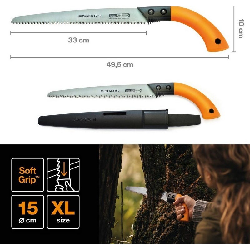 Fiskars 1001620 Kılıflı Dal Kesme Testeresi SW84 33cm