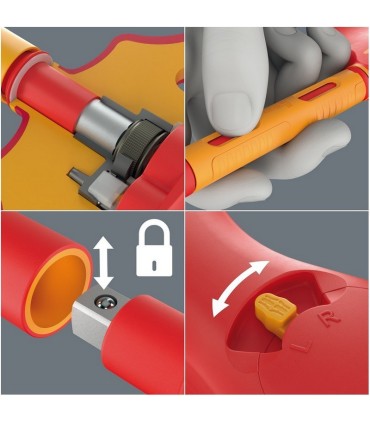 Wera 410i A RA VDE T Saplı Cırcırlı Lokma Kolu 1/4" Sürücülü 05005121001