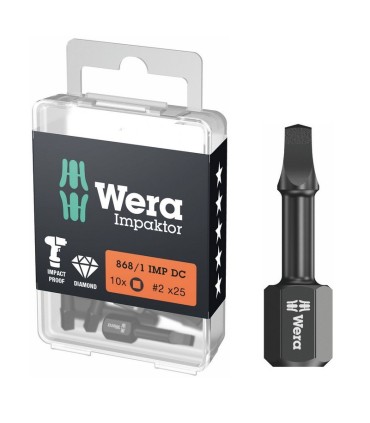 Wera 868/1 IMP DC Kare Bits Uç R2x25mm 10 Adet 05057631001