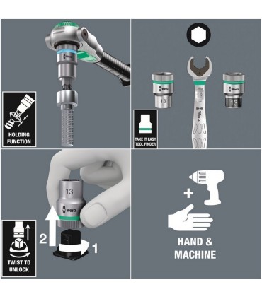 Wera 8767 C HF 1/2" Zyklop Torx Uçlu Lokma Bits Seti 9P 05004202001