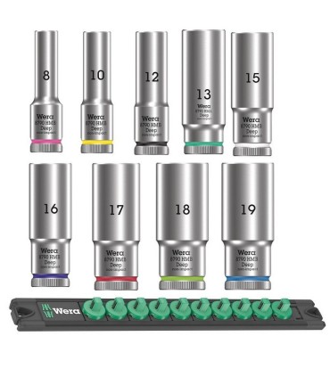 Wera 8790 HMB Deep 1 Zyklop 3/8" Mıknatıs Şeritli Lokma Seti 05005440001