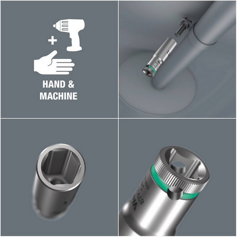 Wera 8790 HMB Deep 1 Zyklop 3/8" Mıknatıs Şeritli Lokma Seti 05005440001