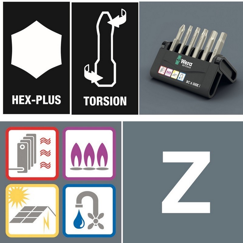 Wera Bit-Check 6 SHK 1 SB Yıldız HexPlus Torx Bits Seti 05073631001
