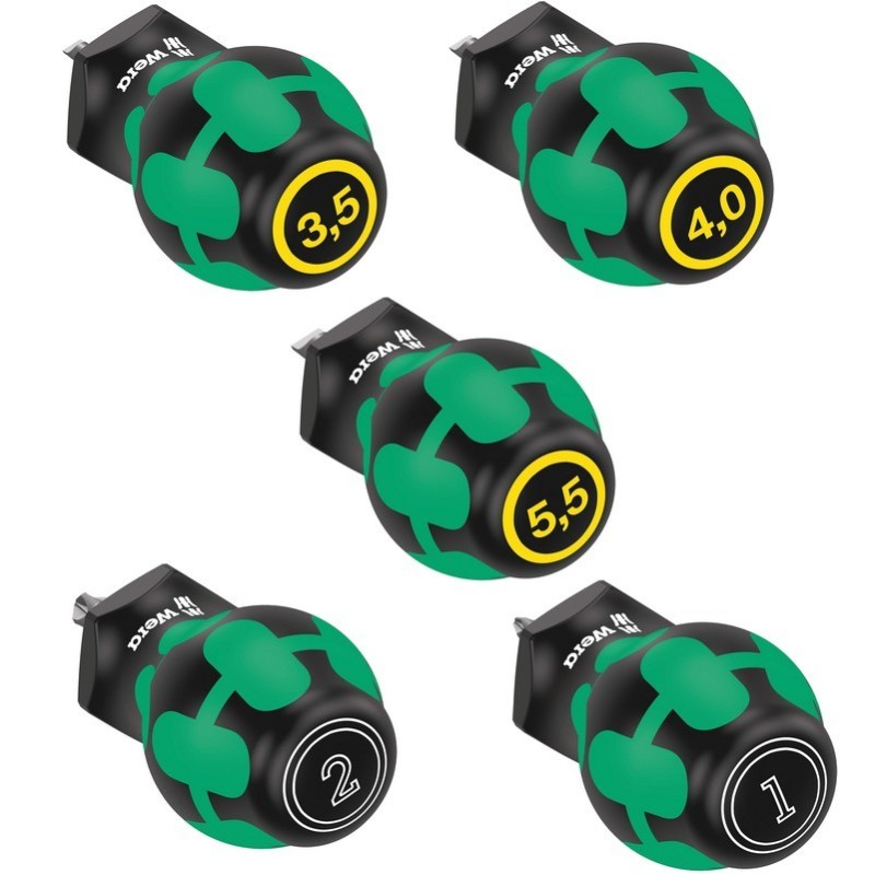 Wera Stubby/Topaç 2 Düz Pozidriv Tornavida Seti 5P 05008871001