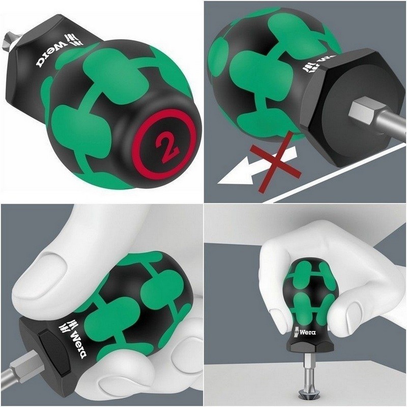 Wera Stubby/Topaç 2 Düz Pozidriv Tornavida Seti 5P 05008871001