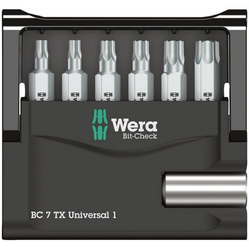 Wera Bit-Check 7 SB Universal 1 Torx Bits Seti 05073404001