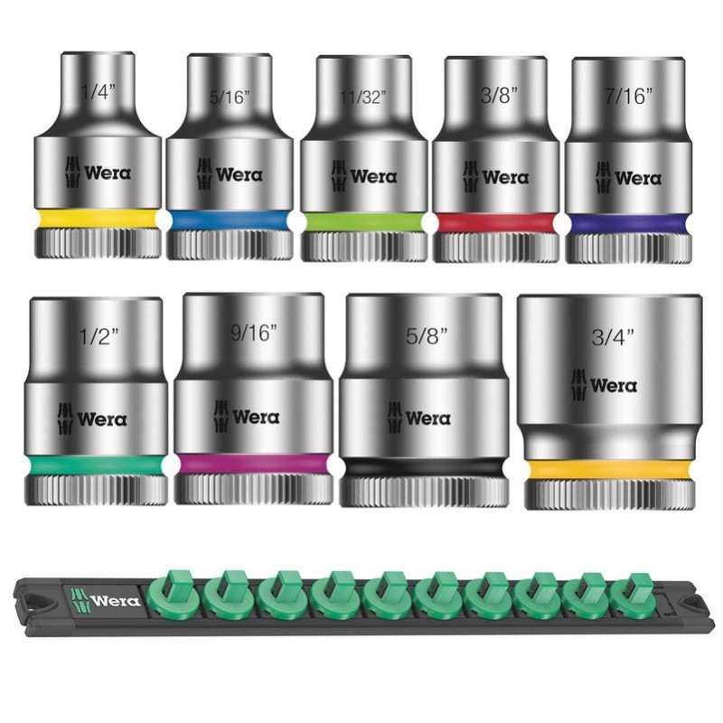 Wera 8790 HMB Zyklop 3/8" Mıknatıs Şeritli Lokma Seti B1 Emperyal 05005450001