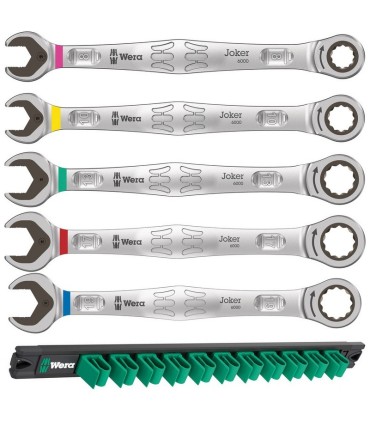 Wera 9631 Manyetik Şeritli Joker 6000 Açık Ağız Cırcırlı Kombine Anahtar Seti 2 5P 05020015001