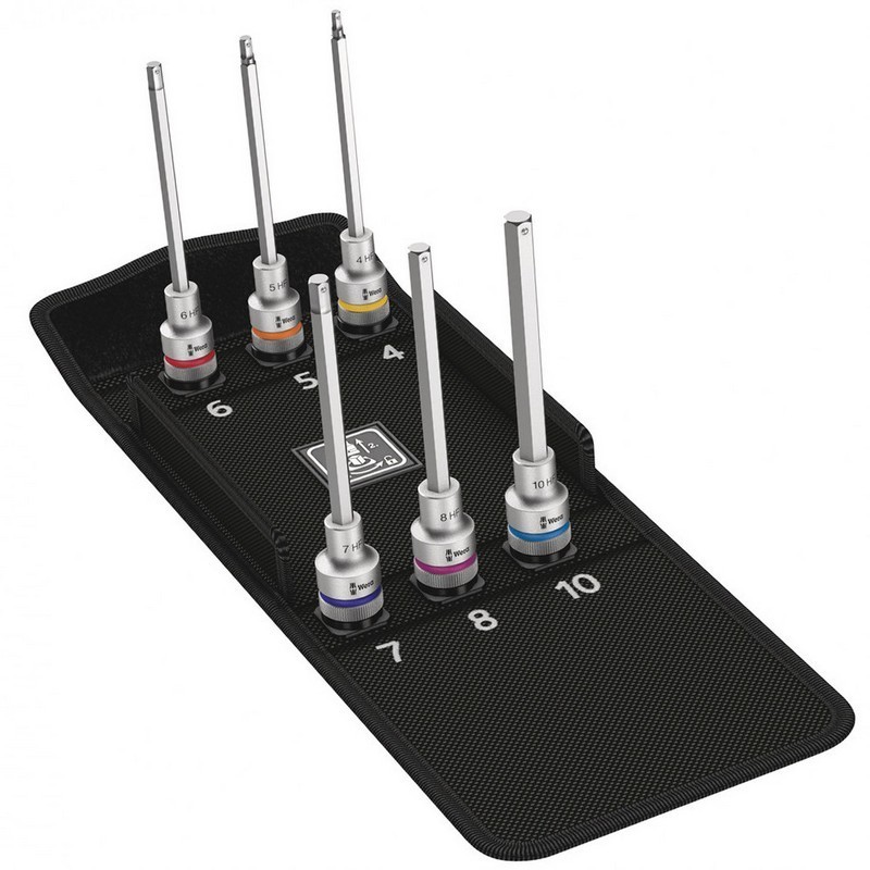 Wera 8740 C HF 1/2" Zyklop Hex/Alyan Uçlu Lokma Bits Seti 6P 05004210001