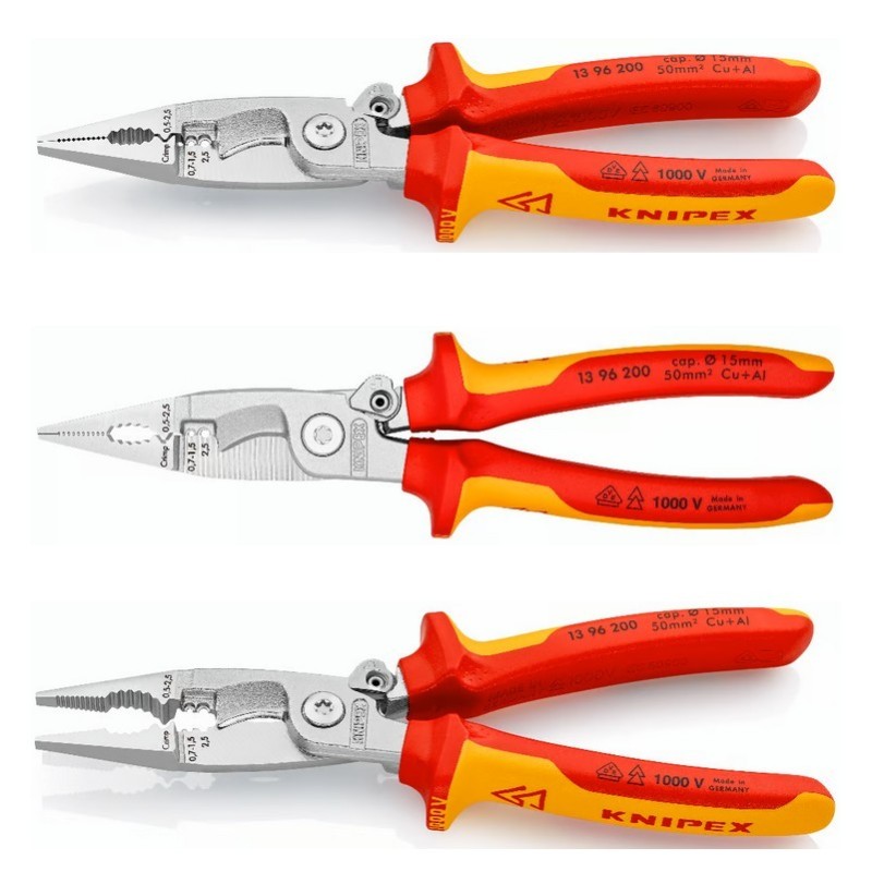 Knipex 1396200 VDE Çok Fonksiyonlu Elektrikçi Pense 200mm