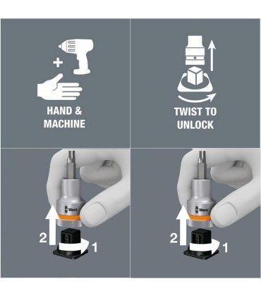 Wera 8767 HMB Zyklop 3/8"  Belt3 Torx HF Lokma Bits Seti 05003972001
