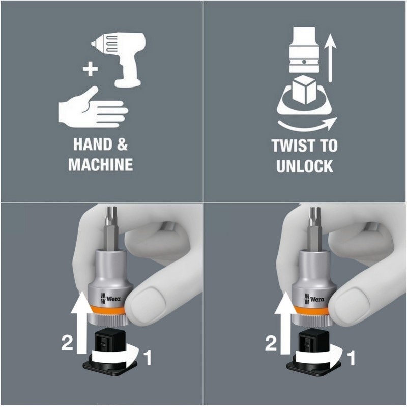 Wera 8767 HMB Zyklop 3/8"  Belt3 Torx HF Lokma Bits Seti 05003972001