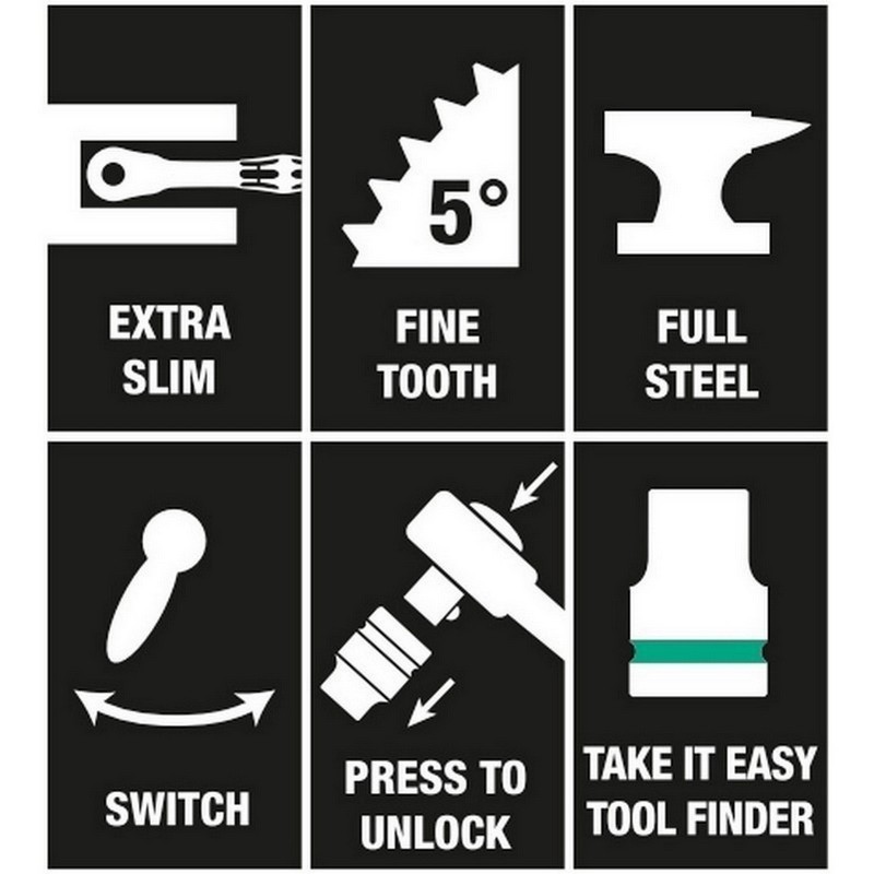 Wera 8004 C Zyklop Metal Cırcır 1/2" Sürücü 05004064001