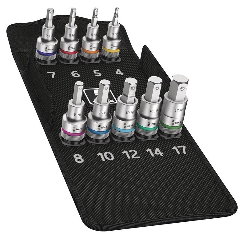 Wera 8740 C HF 1/2" Zyklop Hex/Alyan Uçlu Lokma Bits Seti 9P 05004201001
