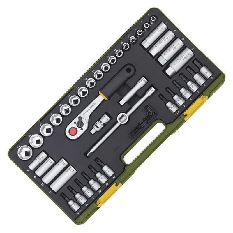 Proxxon Endüstriyel 23282 3/8" Cırcırlı Lokma Bits Takımı 47P