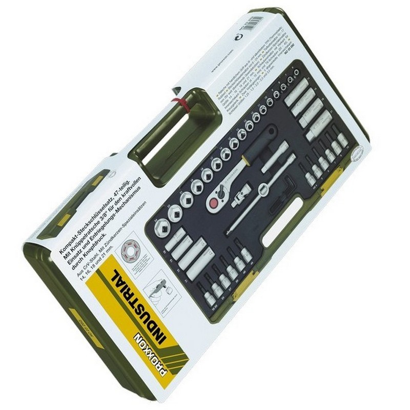 Proxxon Endüstriyel 23282 3/8" Cırcırlı Lokma Bits Takımı 47P