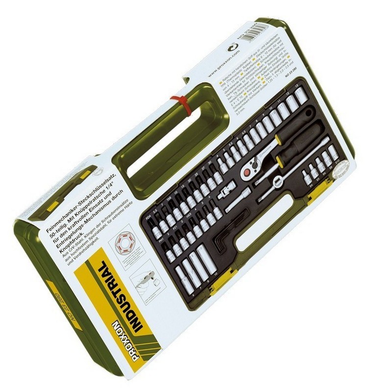 Proxxon Endüstriyel 23280 1/4" Corcır Lokma Bits Takımı 50P