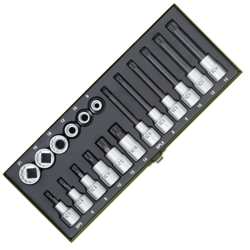 Proxxon Endüstriyel 23296 1/2" XZN MultiPoint Lokma Bits Takımı 18P