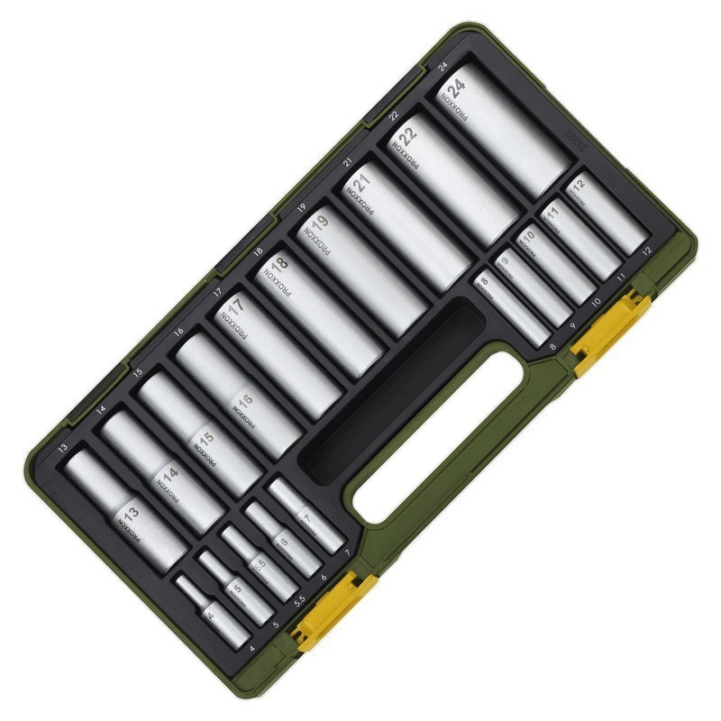Proxxon Endüstriyel 23292 1/4"-1/2" Uzun Lokma Seti 20P