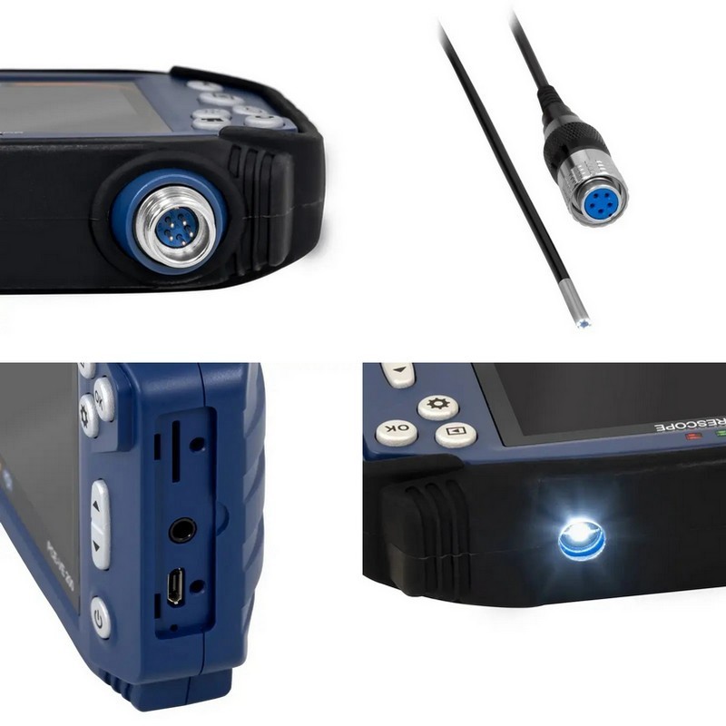 PCE Instruments VE-200-S Endoskop Kamera/Boroskop 3.7x1000mm Kablo 3.5" LCD IP67