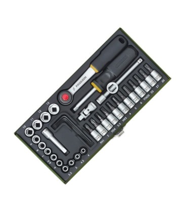 Proxxon Endüstriyel 23080 1/4" Cırcır Lokma Bits Takımı 36P