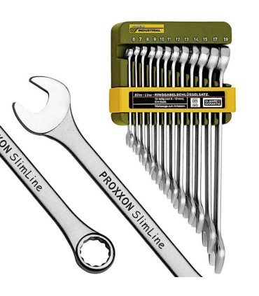 Proxxon Endüstriyel 23820 Açıkağız Yıldız Kombine Anahtar Takımı 6-19mm 12P