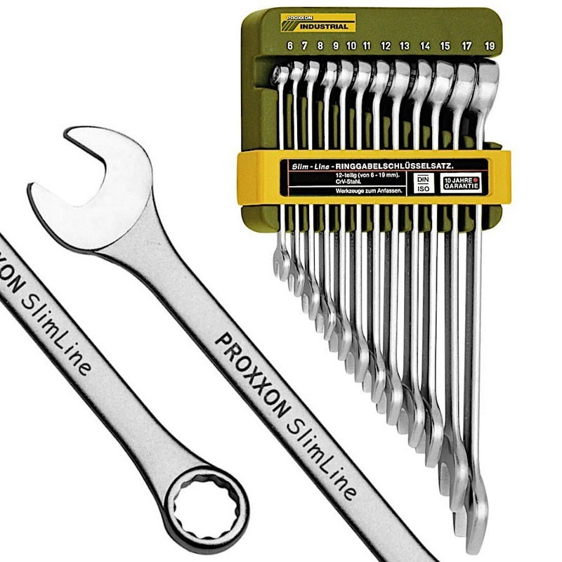 Proxxon Endüstriyel 23820 Açıkağız Yıldız Kombine Anahtar Takımı 6-19mm 12P