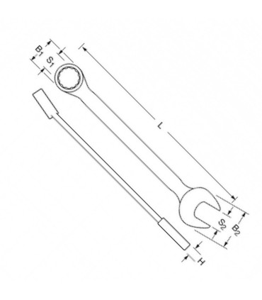 Proxxon Endüstriyel 23820 Açıkağız Yıldız Kombine Anahtar Takımı 6-19mm 12P