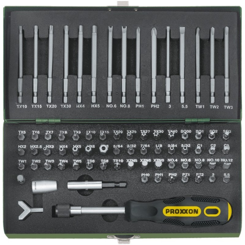 Proxxon Endüstriyel 23107 Safety Tornavida Bits Takımı 75P