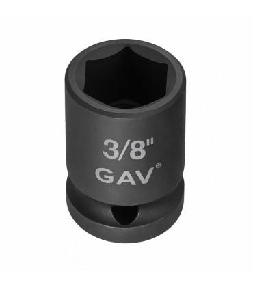 GAV 43506 3/8" Kısa Havalı Lokma Ağır İş Altıköşe 6mm [H:30mm]