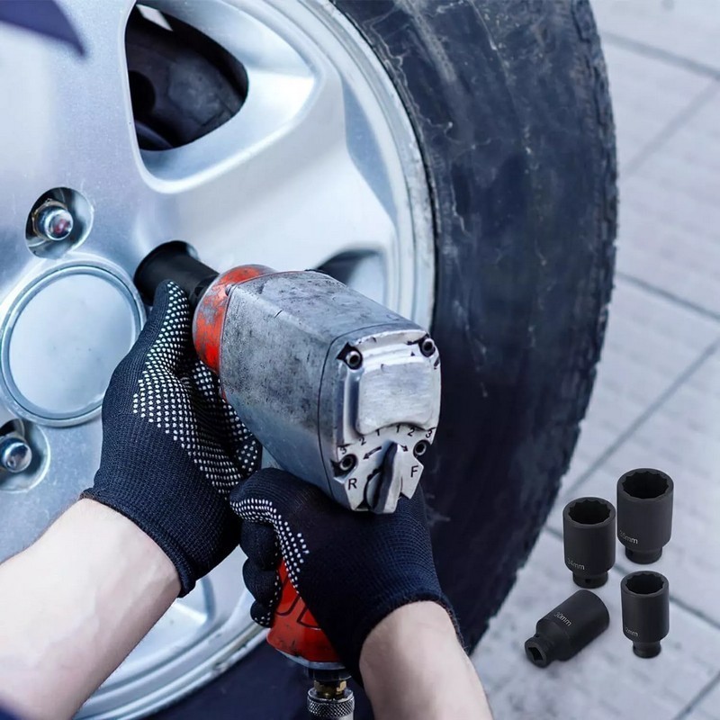 GAV 43507 3/8" Kısa Havalı Lokma Ağır İş Altıköşe 7mm [H:30mm]