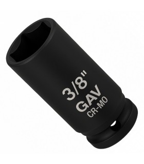 GAV 4356306 3/8" Uzun Havalı Lokma Ağır İş Altıköşe 6mm [H:63mm]