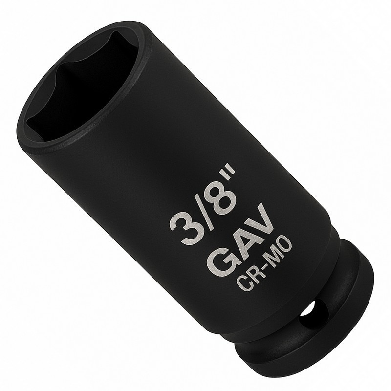 GAV 4356317 3/8" Uzun Havalı Lokma Ağır İş Altıköşe 17mm [H:63mm]