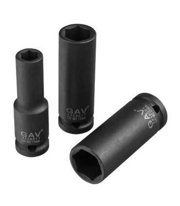 GAV 4356320 3/8" Uzun Havalı Lokma Ağır İş Altıköşe 20mm [H:63mm]