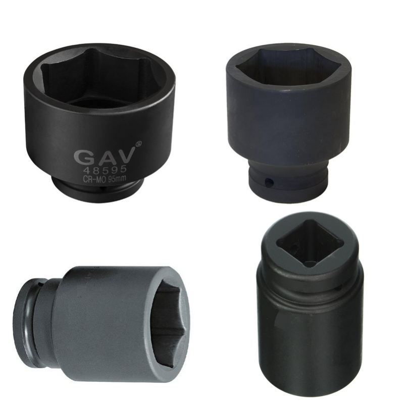 GAV 46519 3/4" Kısa Havalı Lokma Ağır İş Altıköşe 19mm [H:51mm]