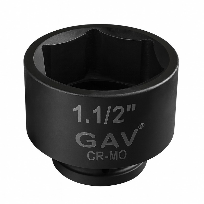 GAV 4125100 1.1/2" Kısa Havalı Lokma Ağır İş Altıköşe 100mm [H:115mm]