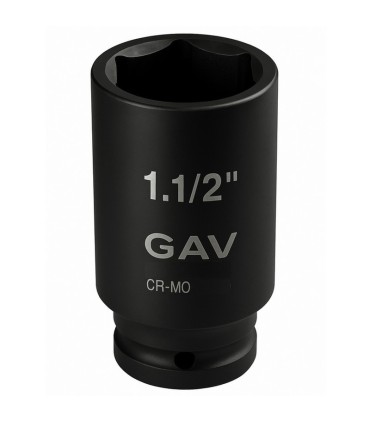 GAV 412541L 1.1/2" Uzun Havalı Lokma Ağır İş Altıköşe 41mm [H:115mm]