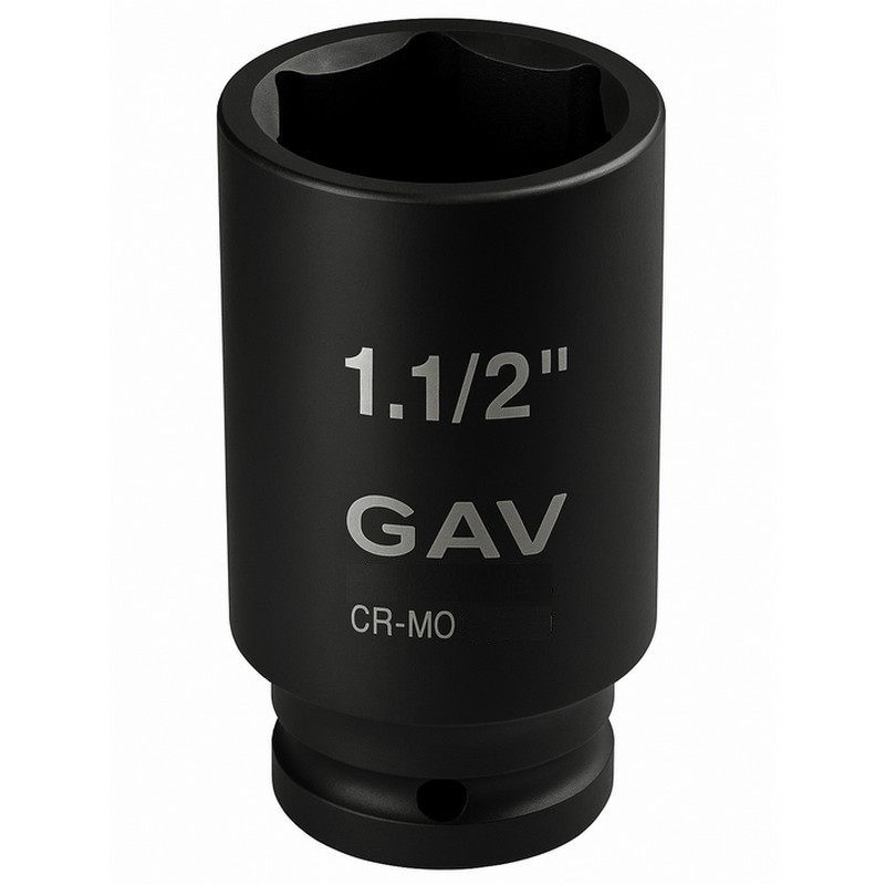 GAV 412575L 1.1/2" Uzun Havalı Lokma Ağır İş Altıköşe 75mm [H:170mm]