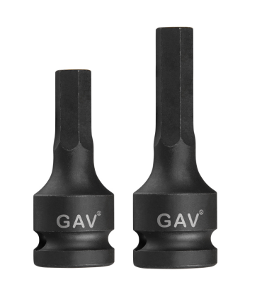 GAV 244010012 Ağır İş  1/2" Havalı Lokma Bits Hex/Alyan 12mm [H:100mm]